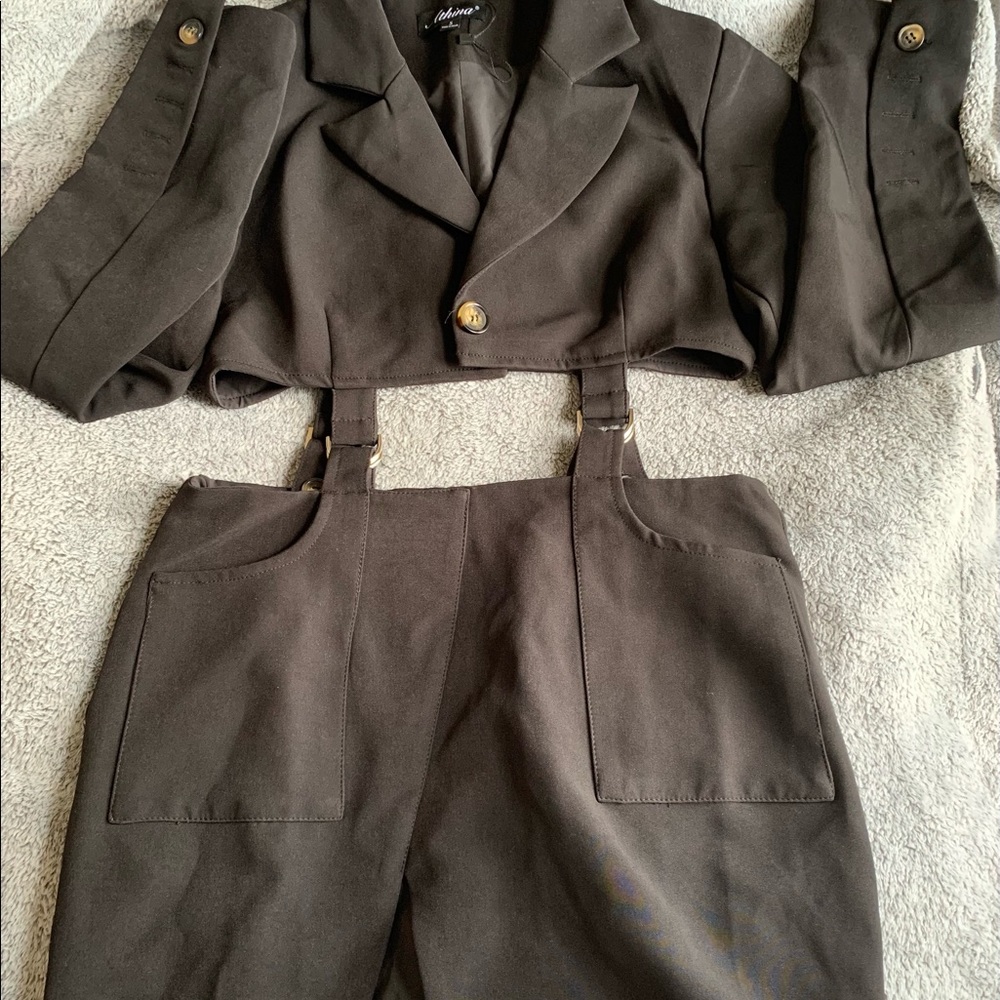 Blazer mini skirt set